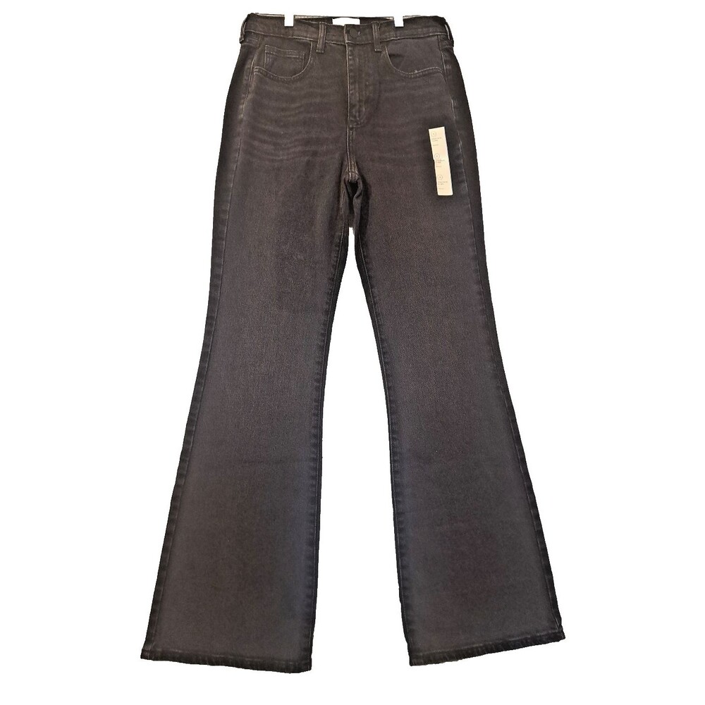 Universal Thread High-Rise Flare Regular Jeans Women Size 6 Black Wash NWT